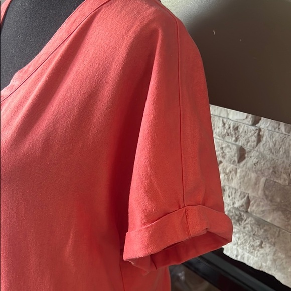 Briggs New York Coral linene blend sheath Dress size Large - Picture 6 of 10